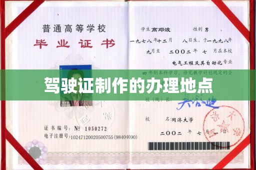 金川驾驶证制作的办理地点