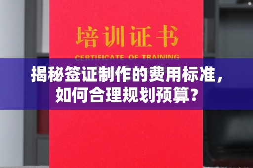 金川揭秘签证制作的费用标准，如何合理规划预算？
