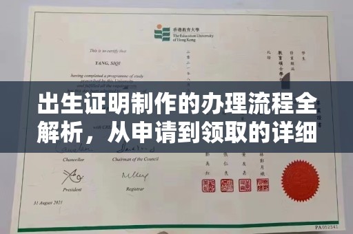 金川出生证明制作的办理流程全解析，从申请到领取的详细指南