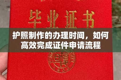 金川护照制作的办理时间，如何高效完成证件申请流程