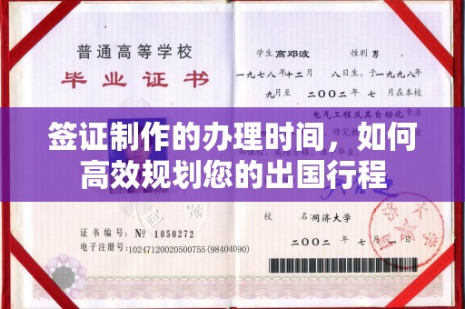 金川签证制作的办理时间，如何高效规划您的出国行程